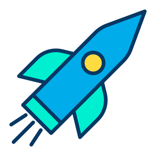 Cohete Kiranshastry Lineal Color icono
