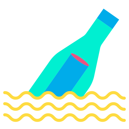 Message in a bottle Kiranshastry Flat icon