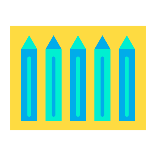 Цветные карандаши Kiranshastry Flat иконка