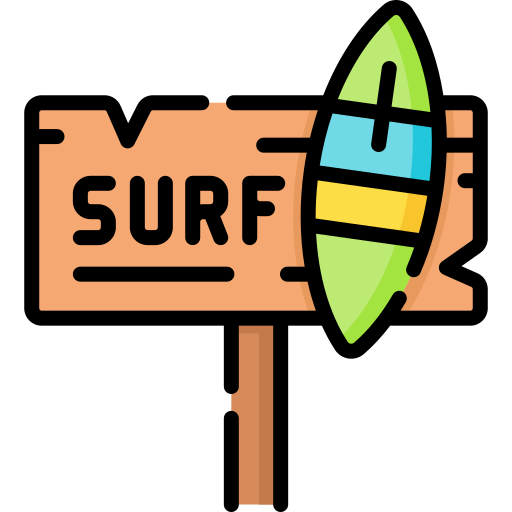 le surf Special Lineal color Icône