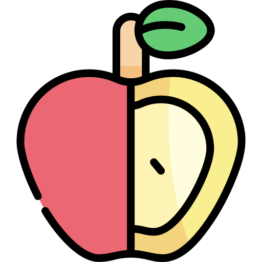 りんご Kawaii Lineal color icon