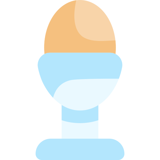 ugotowane jajko Kawaii Flat ikona