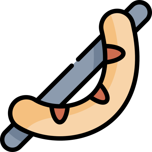 Sausage Kawaii Lineal color icon