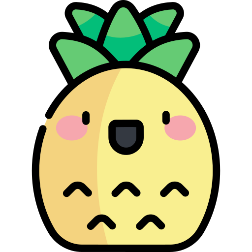 Pineapple Kawaii Lineal color icon