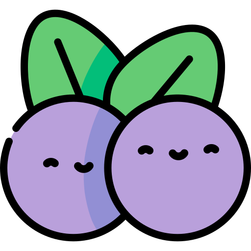 Blueberry Kawaii Lineal color icon