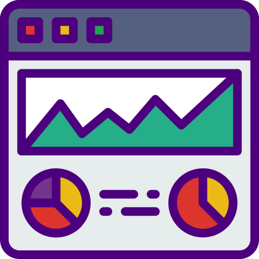 Web analytics prettycons Lineal Color icon