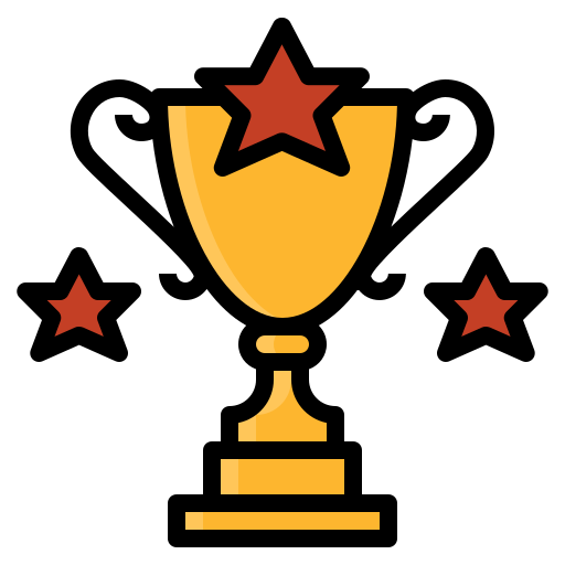 Trofeo dDara Lineal Color icono