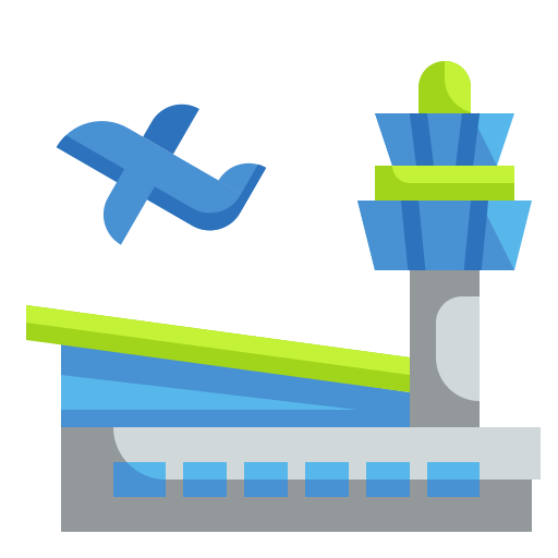 Airport Wanicon Flat icon