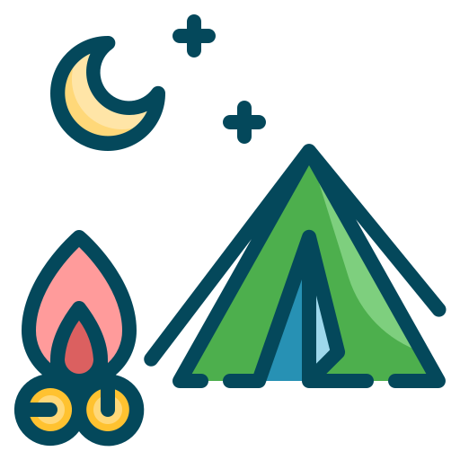 Camping Wanicon Lineal Color icon