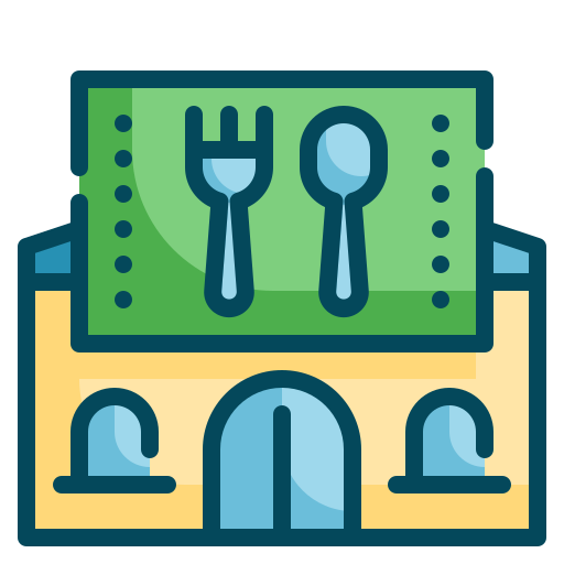 restaurant Wanicon Lineal Color icon