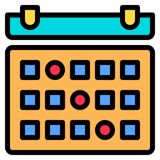 Calendar Phatplus Lineal Color icon