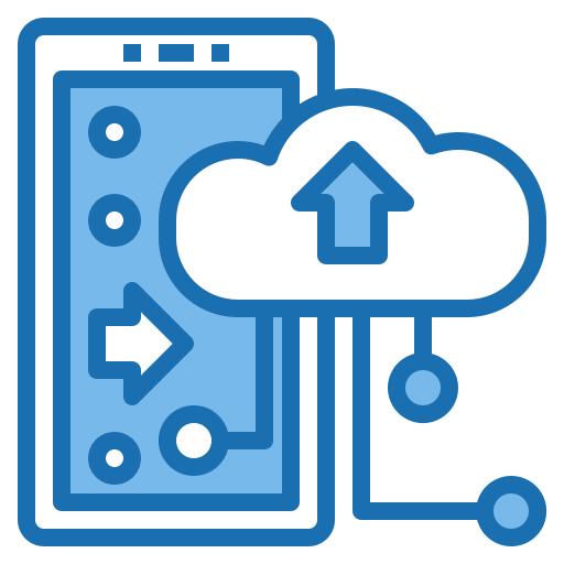 Cloud storage Phatplus Blue icon