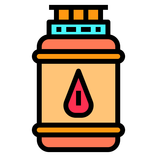Botella de gas Catkuro Lineal Color icono