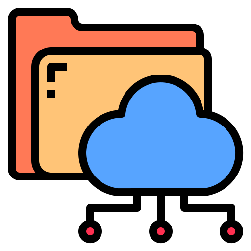 Cloud storage Catkuro Lineal Color icon