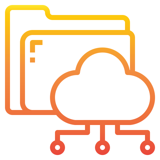 Cloud storage Catkuro Gradient icon