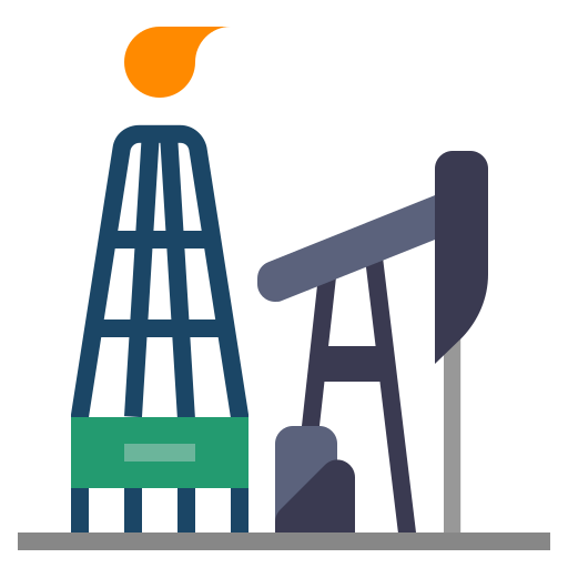 Extracción de petróleo Wichai.wi Flat icono