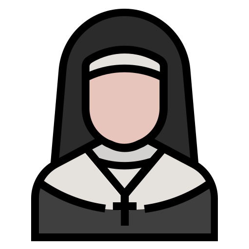 Монахиня Wichai.wi Lineal Color иконка
