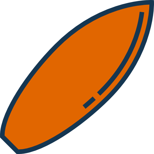 tabla de surf Detailed Straight Lineal color icono