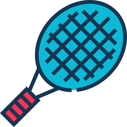 raqueta Detailed Straight Lineal color icono