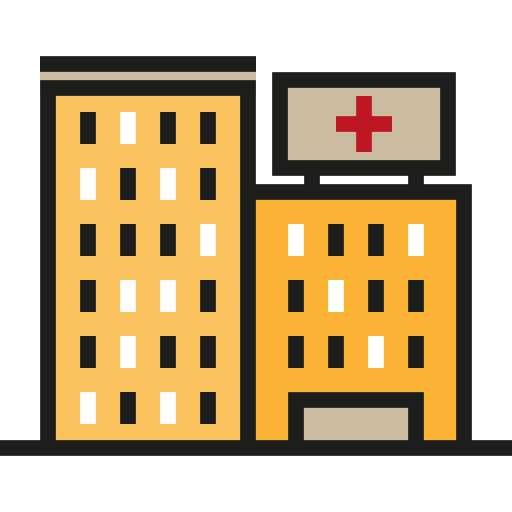 szpital Detailed Straight Lineal color ikona