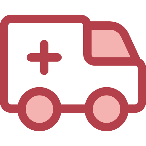 krankenwagen Monochrome Red icon