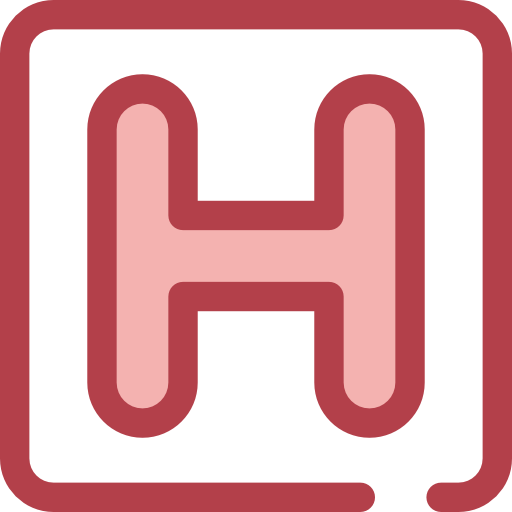 Hospital Monochrome Red icon