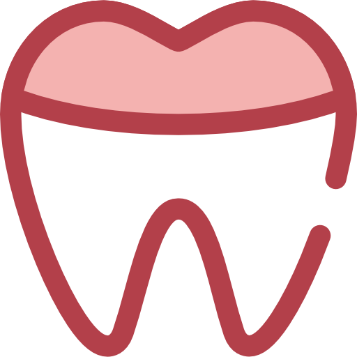 Tooth Monochrome Red icon