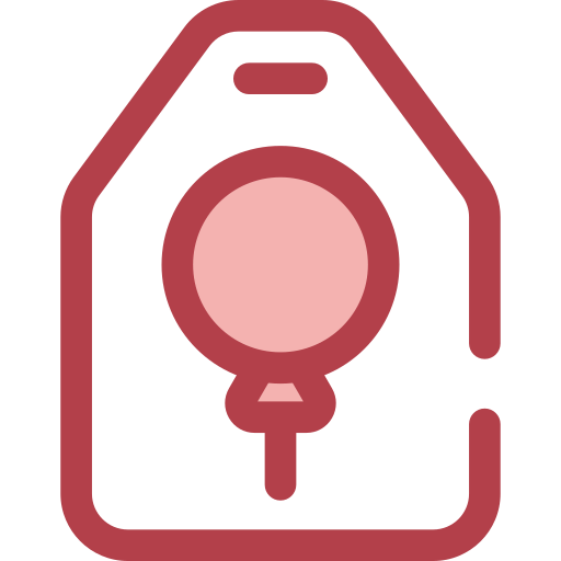 etiqueta Monochrome Red icono