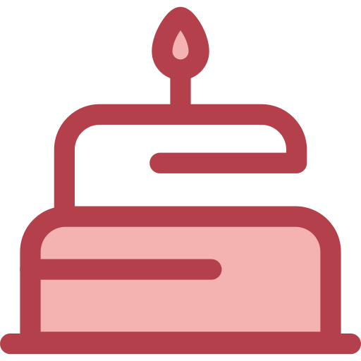 pastel de cumpleaños Monochrome Red icono