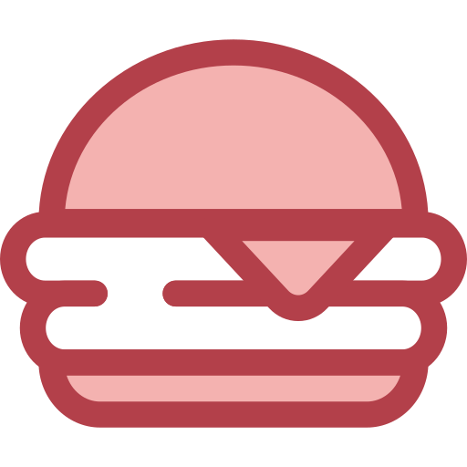 Burger Monochrome Red icon
