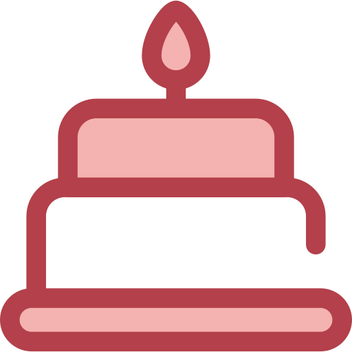 Birthday cake Monochrome Red icon