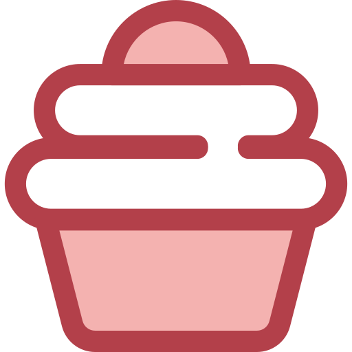 cupcake Monochrome Red icona