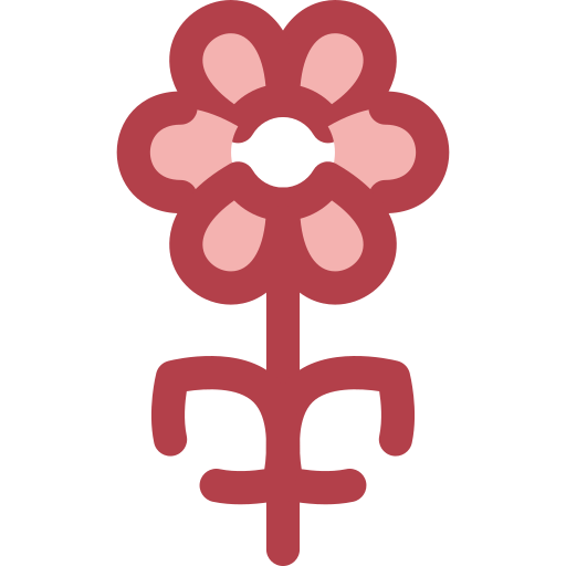Flower Monochrome Red icon