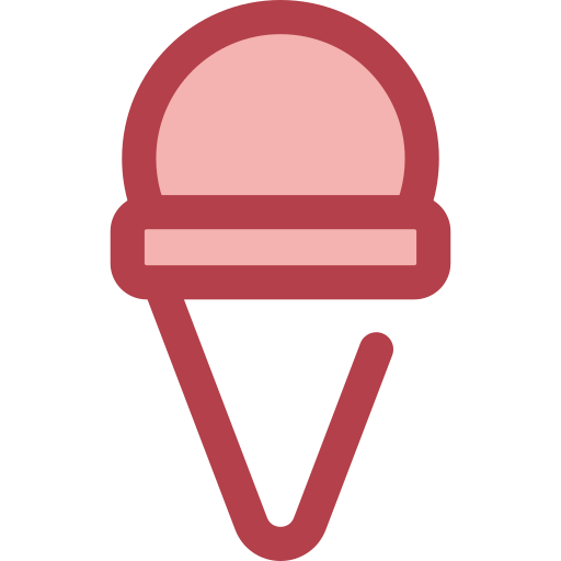 Ice cream Monochrome Red icon