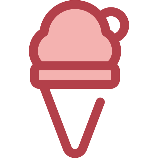 Ice cream Monochrome Red icon