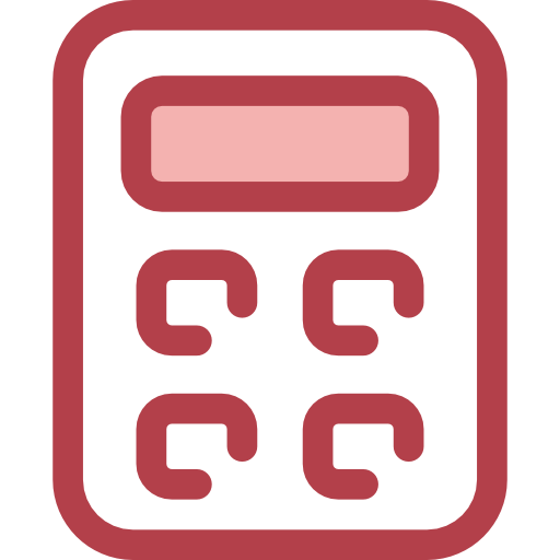 rekenmachine Monochrome Red icoon