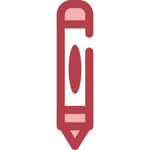 crayon Monochrome Red Icône