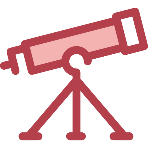 望遠鏡 Monochrome Red icon