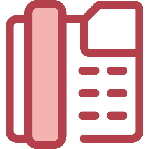 fax Monochrome Red icona