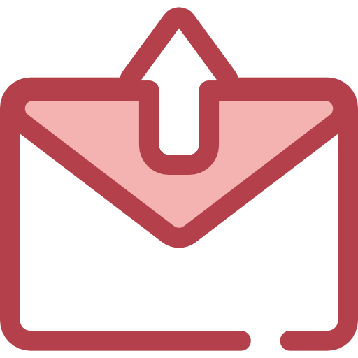 e-mail Monochrome Red icona