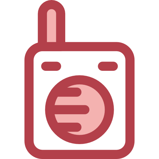 walkie talkie Monochrome Red icon