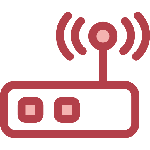 wi-fi Monochrome Red icon