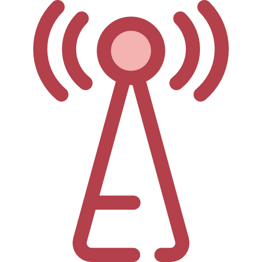 antena Monochrome Red Ícone