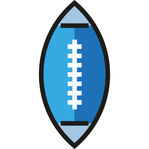 アメリカンフットボール Detailed Straight Lineal color icon