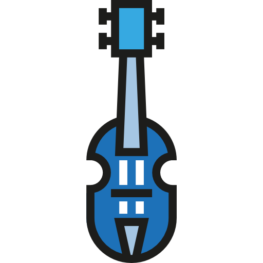 Violin Detailed Straight Lineal color icon