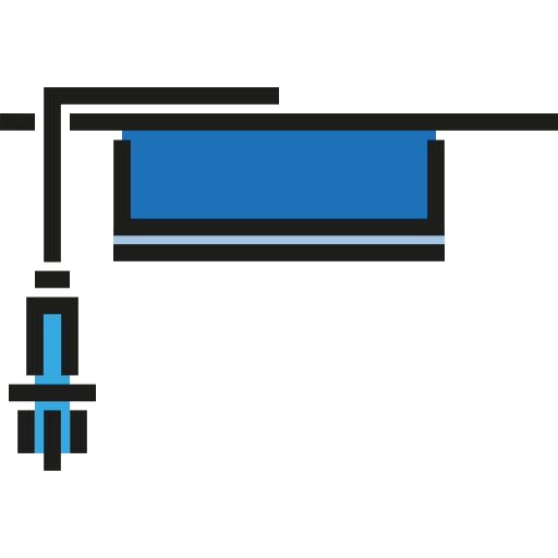 birrete Detailed Straight Lineal color icono