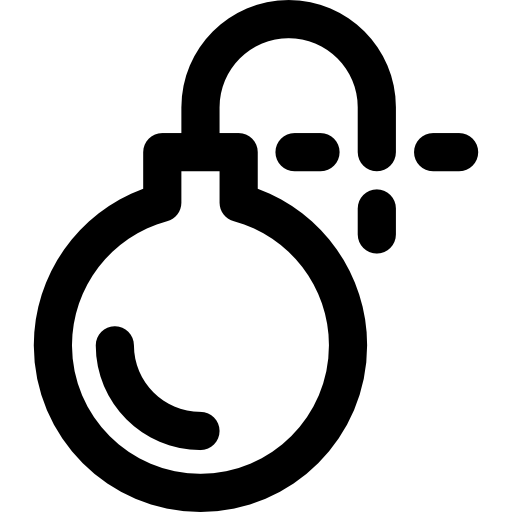 bomba Basic Rounded Lineal icono