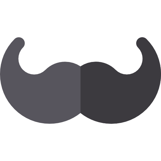 bigote Basic Rounded Flat icono