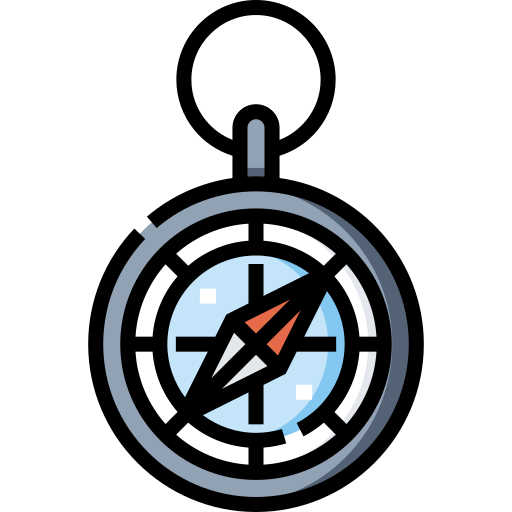 kompas Detailed Straight Lineal color ikona