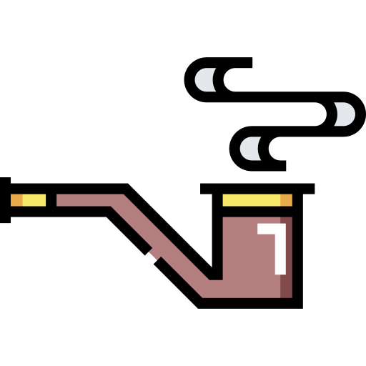 Курительная трубка Detailed Straight Lineal color иконка